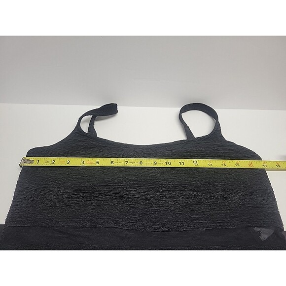 Mainstream Womens Bathing Suit 16 Black Tank Top Solid Nylon Spandex - Picture 10 of 11